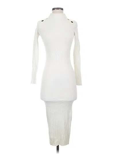 Pre-owned Zara Casual Dress In White