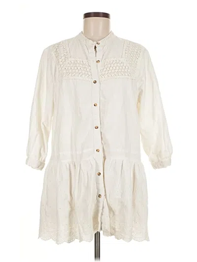 Pre-owned Zara Casual Dress In White