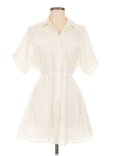 Pre-owned Zara Casual Dress In White