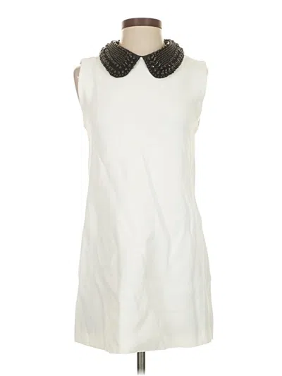 Pre-owned Zara Casual Dress In White