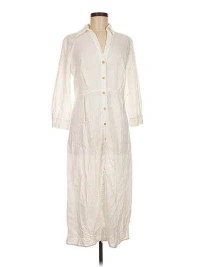 Pre-owned Zara Casual Dress In White