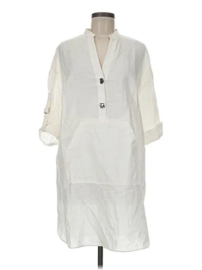 Pre-owned Zara Casual Dress In White