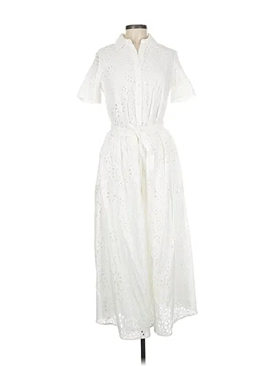 Pre-owned Zara Casual Dress In White