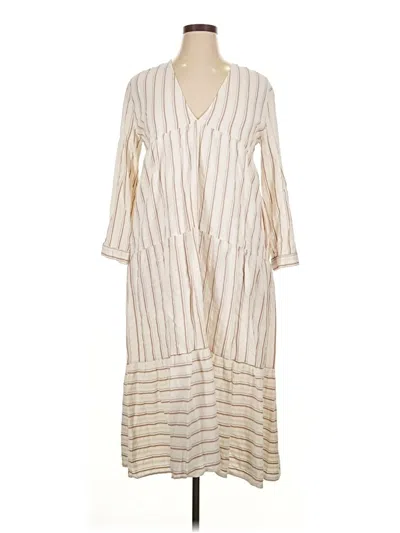Pre-owned Zara Casual Dress In White