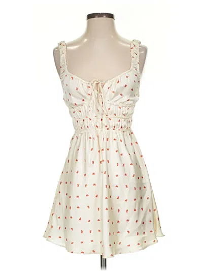 Pre-owned Zara Casual Dress In White