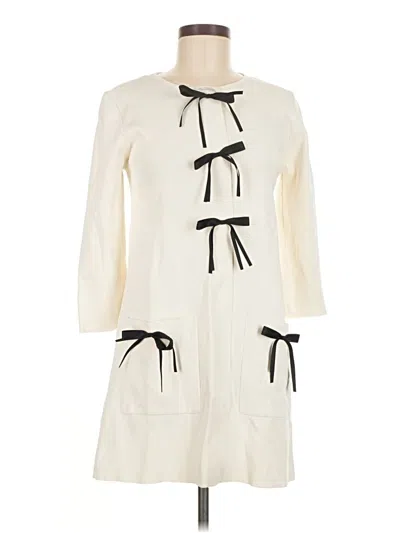 Pre-owned Zara Casual Dress In White