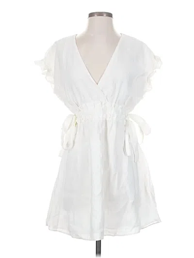 Pre-owned Zara Casual Dress In White