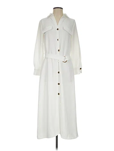 Pre-owned Zara Casual Dress In White