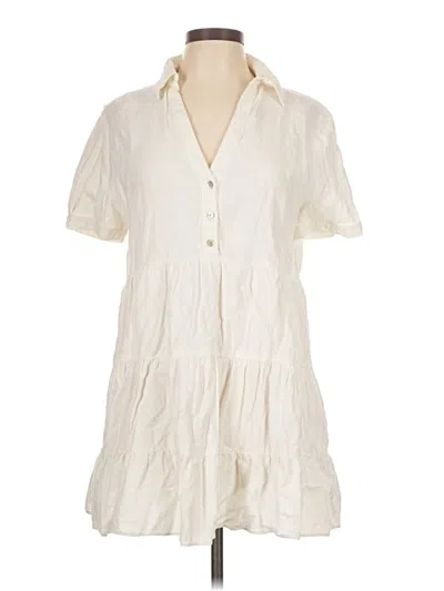 Pre-owned Zara Casual Dress In White