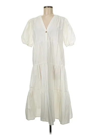 Pre-owned Zara Casual Dress In White