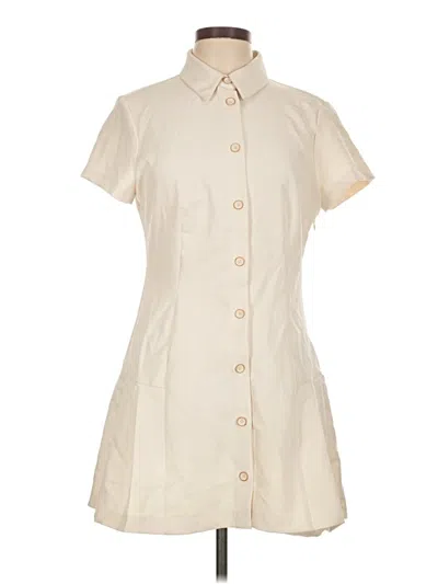 Pre-owned Zara Casual Dress In White