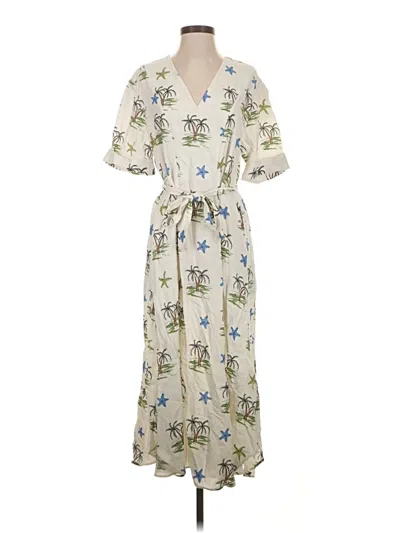 Pre-owned Zara Casual Dress In White