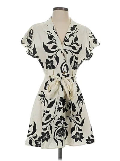 Pre-owned Zara Casual Dress In White