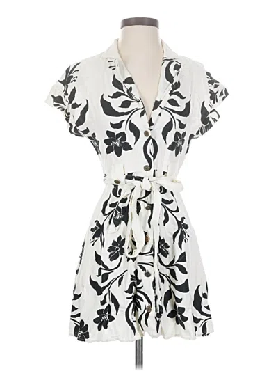 Pre-owned Zara Casual Dress In White