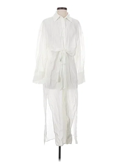 Pre-owned Zara Casual Dress In White
