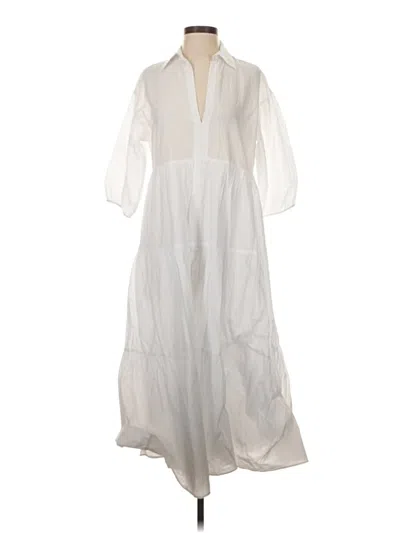 Pre-owned Zara Casual Dress In White