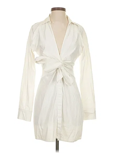 Pre-owned Zara Casual Dress In White