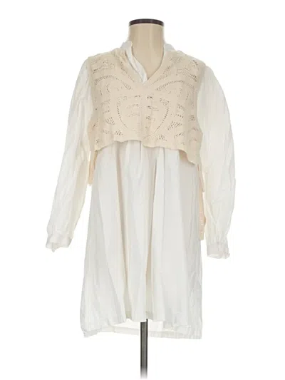 Pre-owned Zara Casual Dress In White