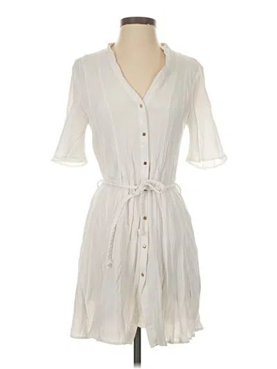 Pre-owned Zara Casual Dress In White