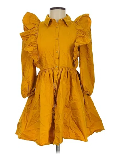 Pre-owned Zara Casual Dress In Yellow