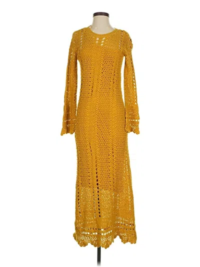 Pre-owned Zara Casual Dress In Yellow