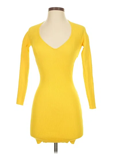 Pre-owned Zara Casual Dress In Yellow