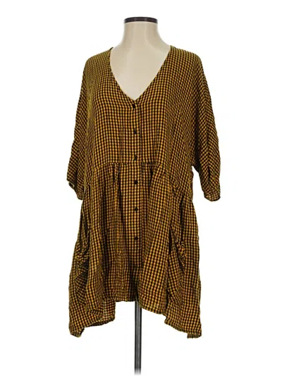 Pre-owned Zara Casual Dress In Yellow