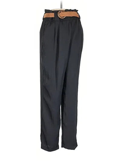 Pre-owned Zara Casual Pants In Black