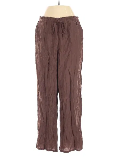Pre-owned Zara Casual Pants In Brown