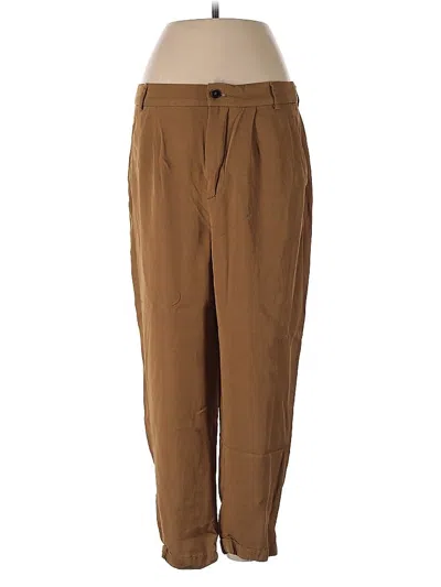 Pre-owned Zara Casual Pants In Brown