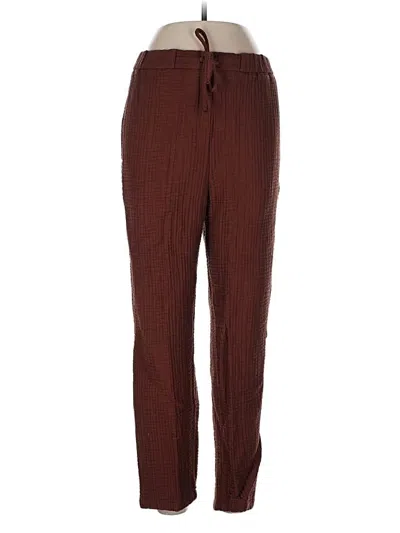 Pre-owned Zara Casual Pants In Brown