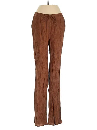 Pre-owned Zara Casual Pants In Brown