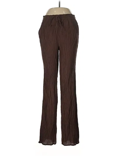 Pre-owned Zara Casual Pants In Brown
