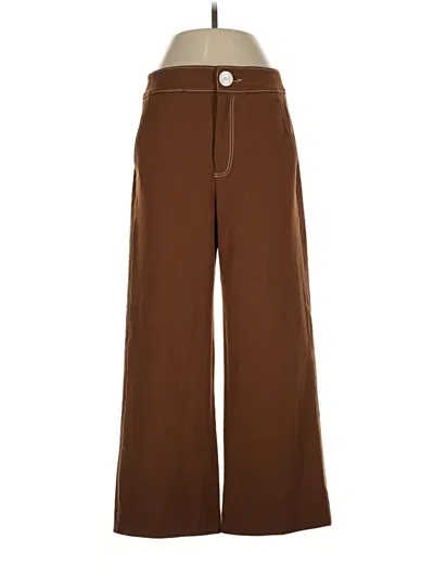 Pre-owned Zara Casual Pants In Brown