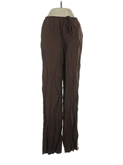 Pre-owned Zara Casual Pants In Brown