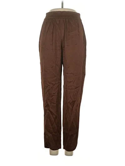 Pre-owned Zara Casual Pants In Brown