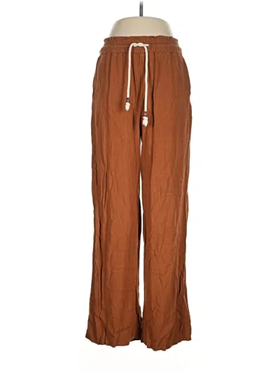 Pre-owned Zara Casual Pants In Brown