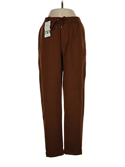 Zara Casual Pants In Brown