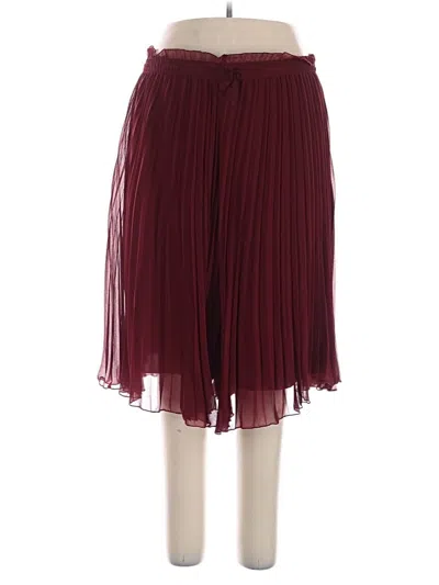 Pre-owned Zara Casual Pants In Burgundy