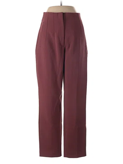 Pre-owned Zara Casual Pants In Burgundy