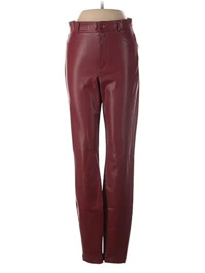 Pre-owned Zara Casual Pants In Burgundy