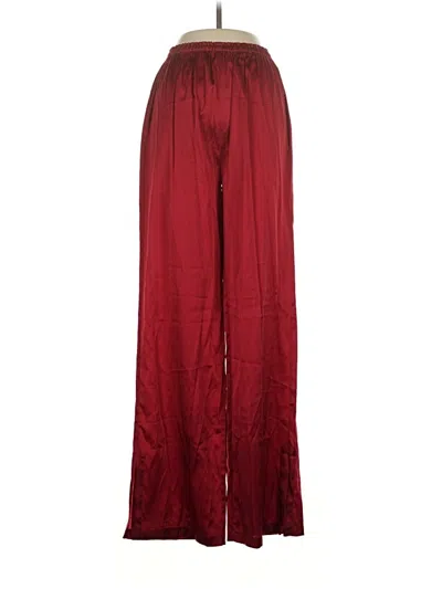 Zara Casual Pants In Burgundy