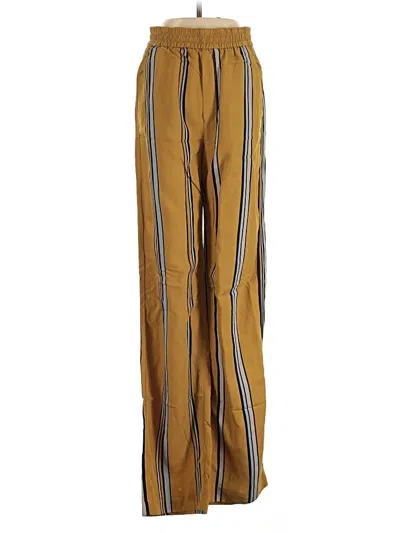 Pre-owned Zara Casual Pants In Gold