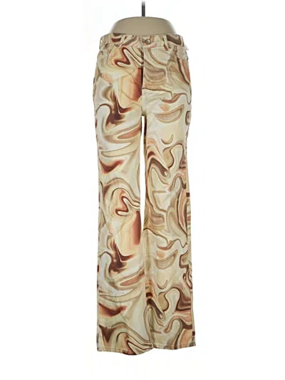Zara Casual Pants In Gold