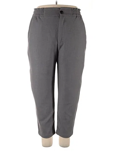 Pre-owned Zara Casual Pants In Gray