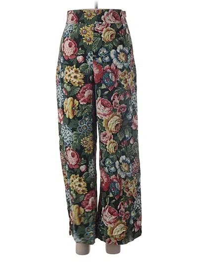 Pre-owned Zara Casual Pants In Green