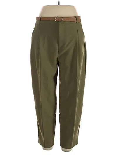 Pre-owned Zara Casual Pants In Green