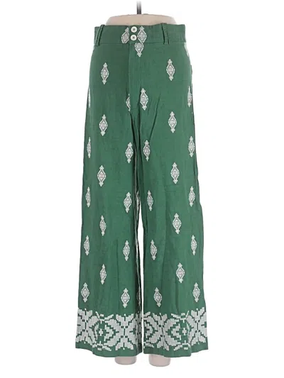 Pre-owned Zara Casual Pants In Green