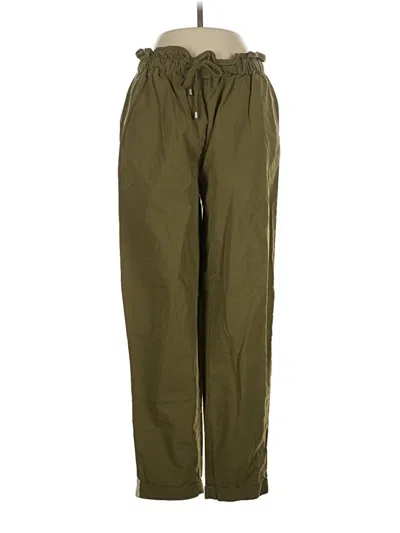 Pre-owned Zara Casual Pants In Green