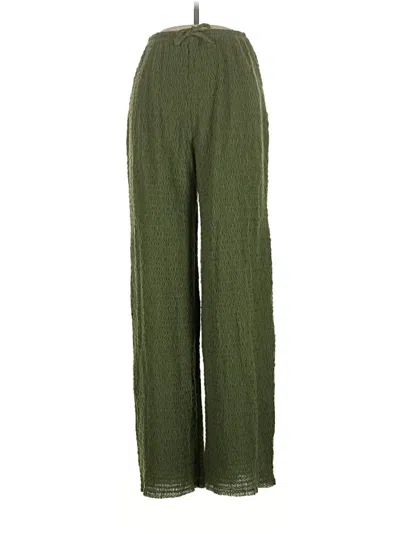 Pre-owned Zara Casual Pants In Green